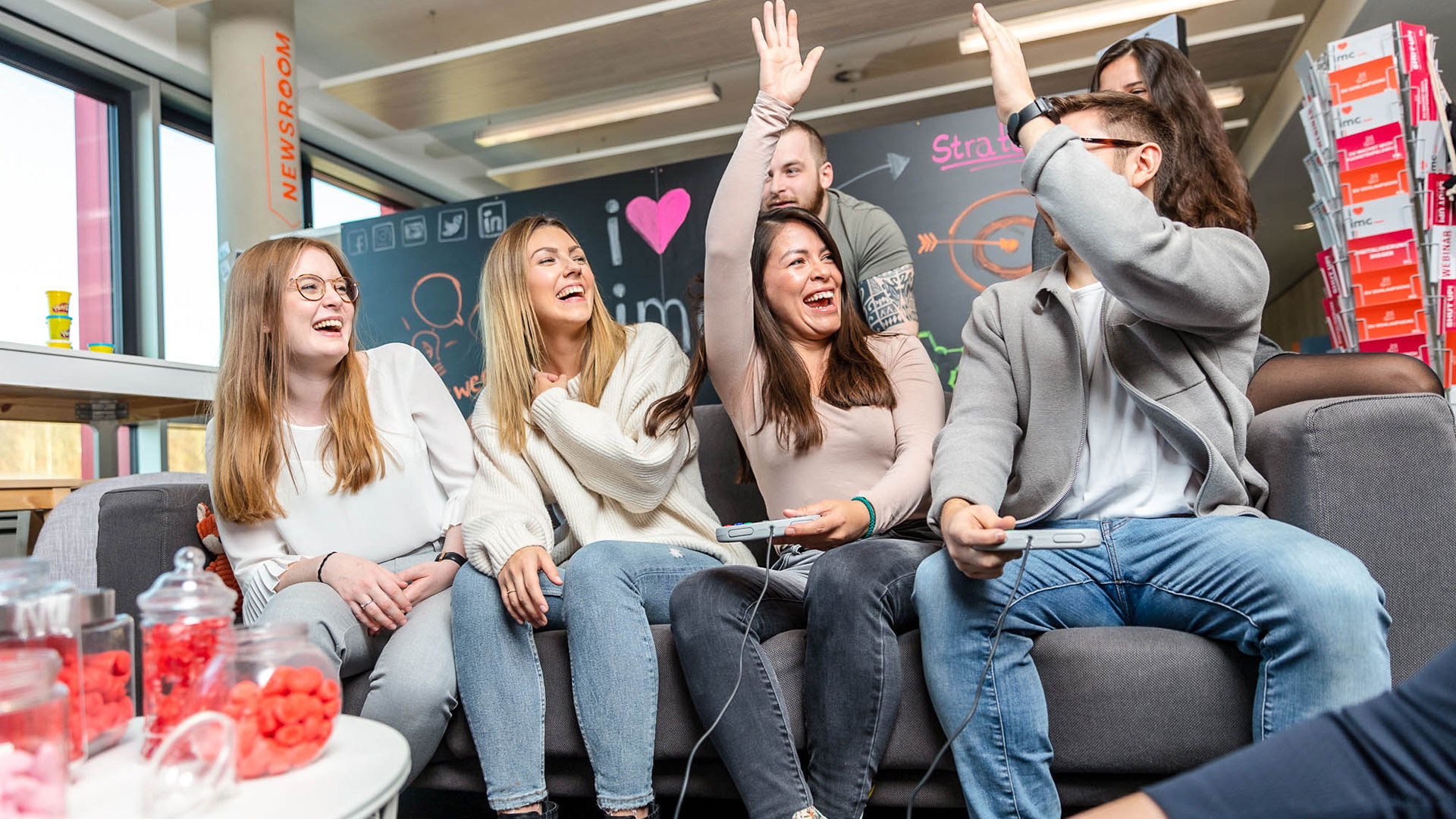 imc working students playing games