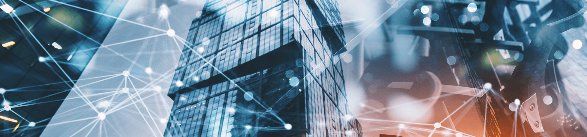 skyscrapers and connective lines