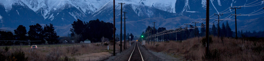 Landschaft mit Schienen