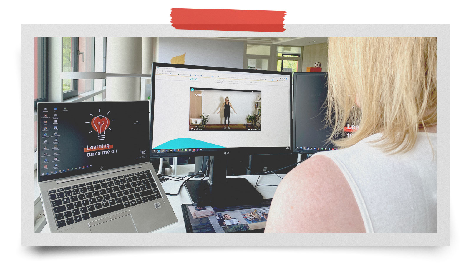 image of employee using wellbeing platform