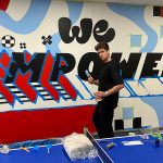 adam from imc austalia doing a wall picture