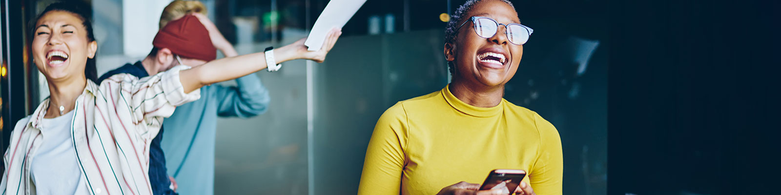 collegues are happy at work