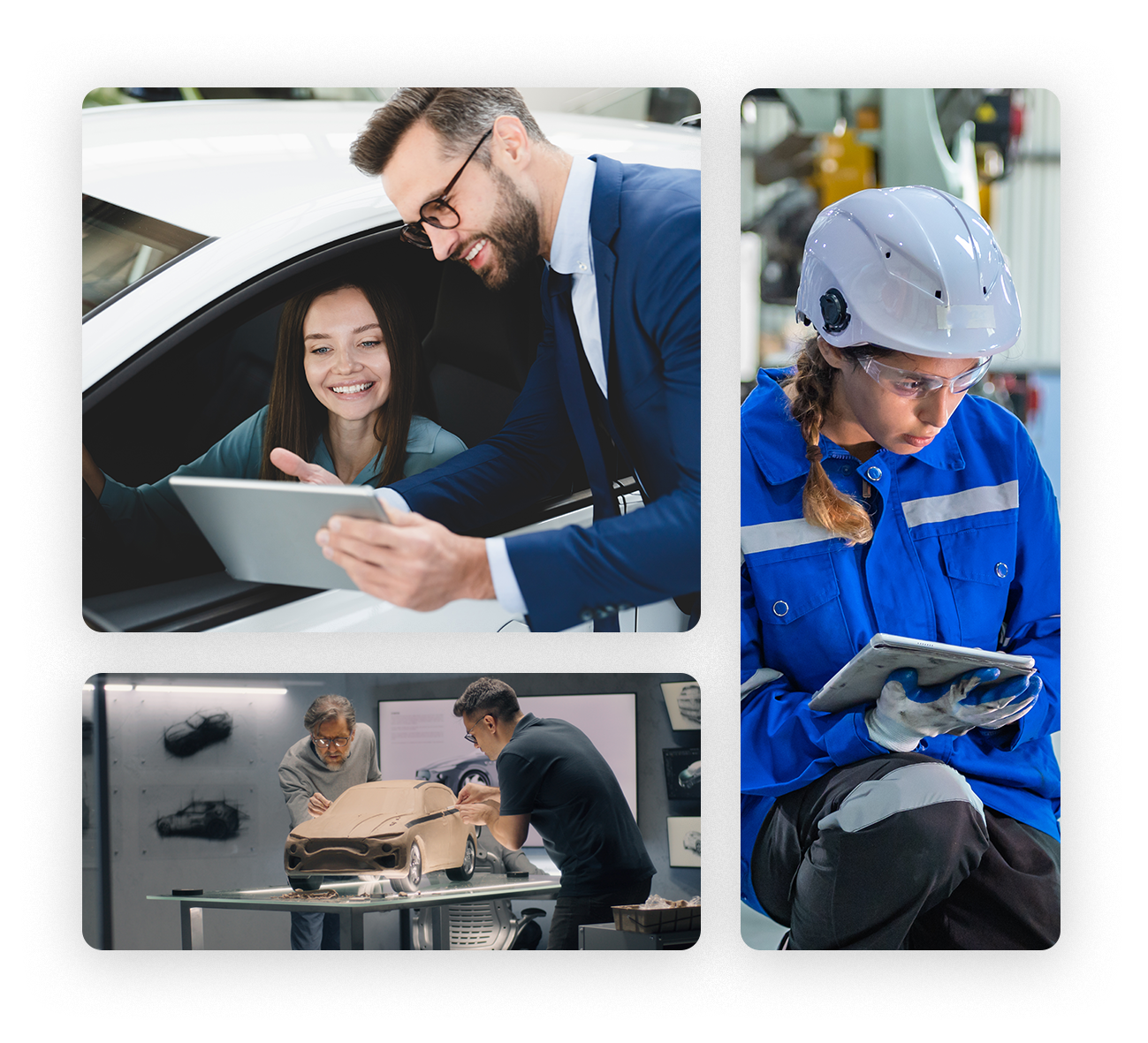 various imagery from the automotive industry