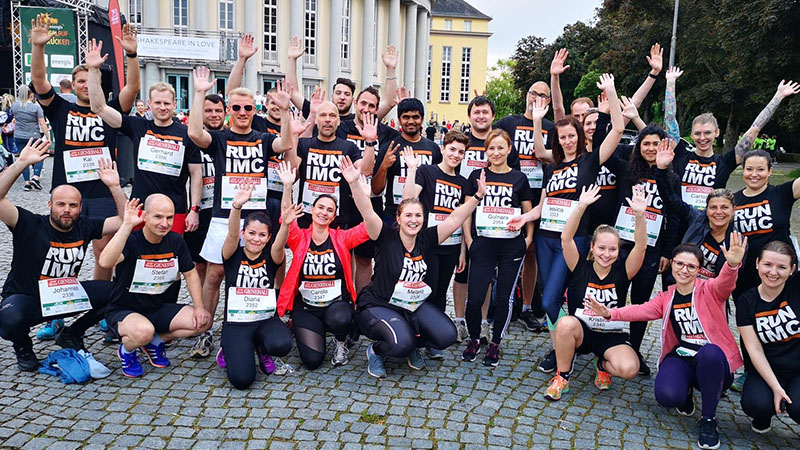 imc employees after a running event