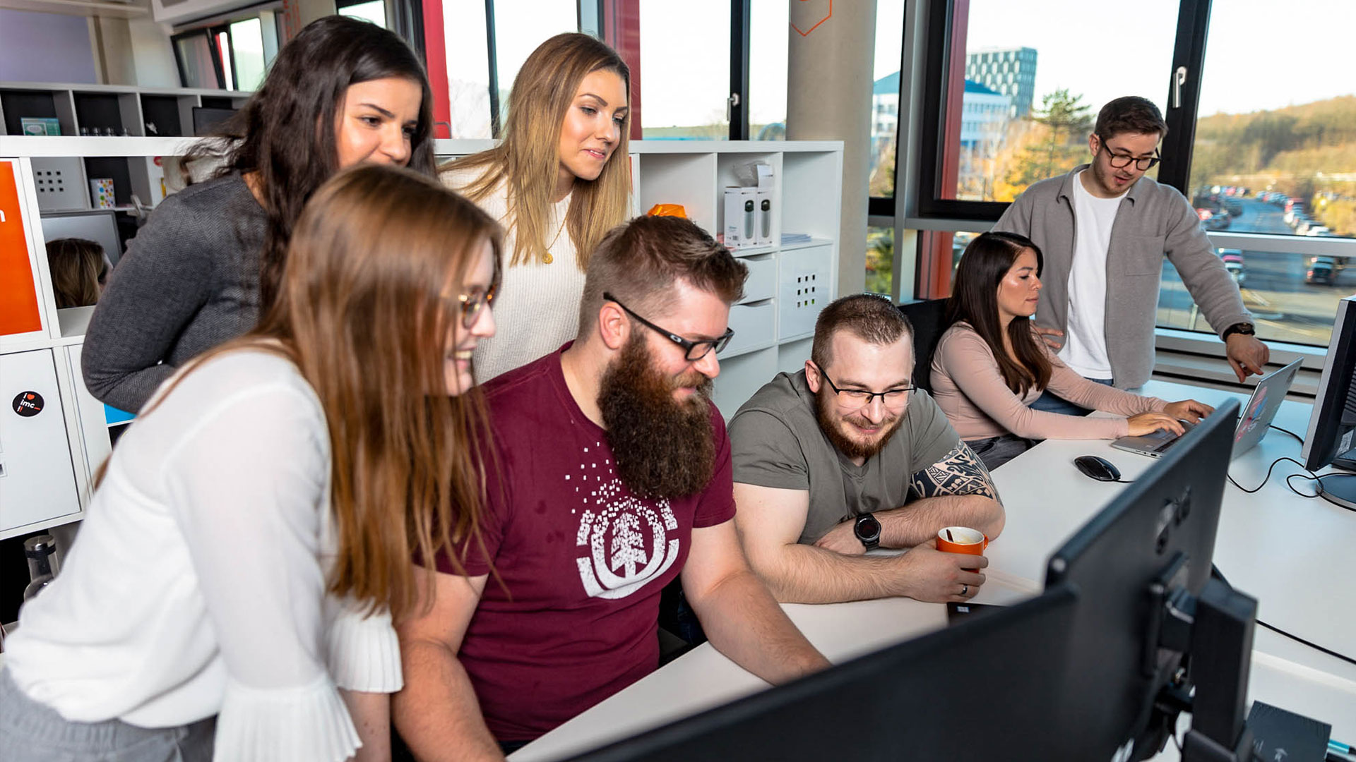 visual design team offering critique