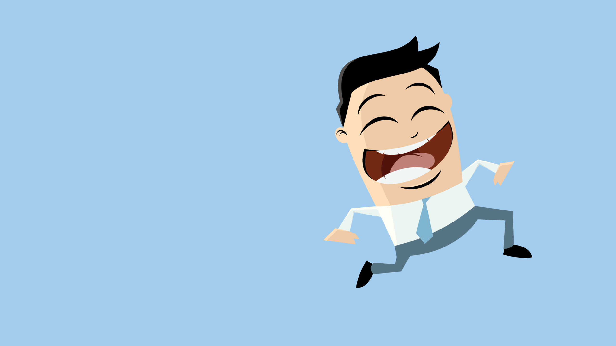 jumping office worker illustration