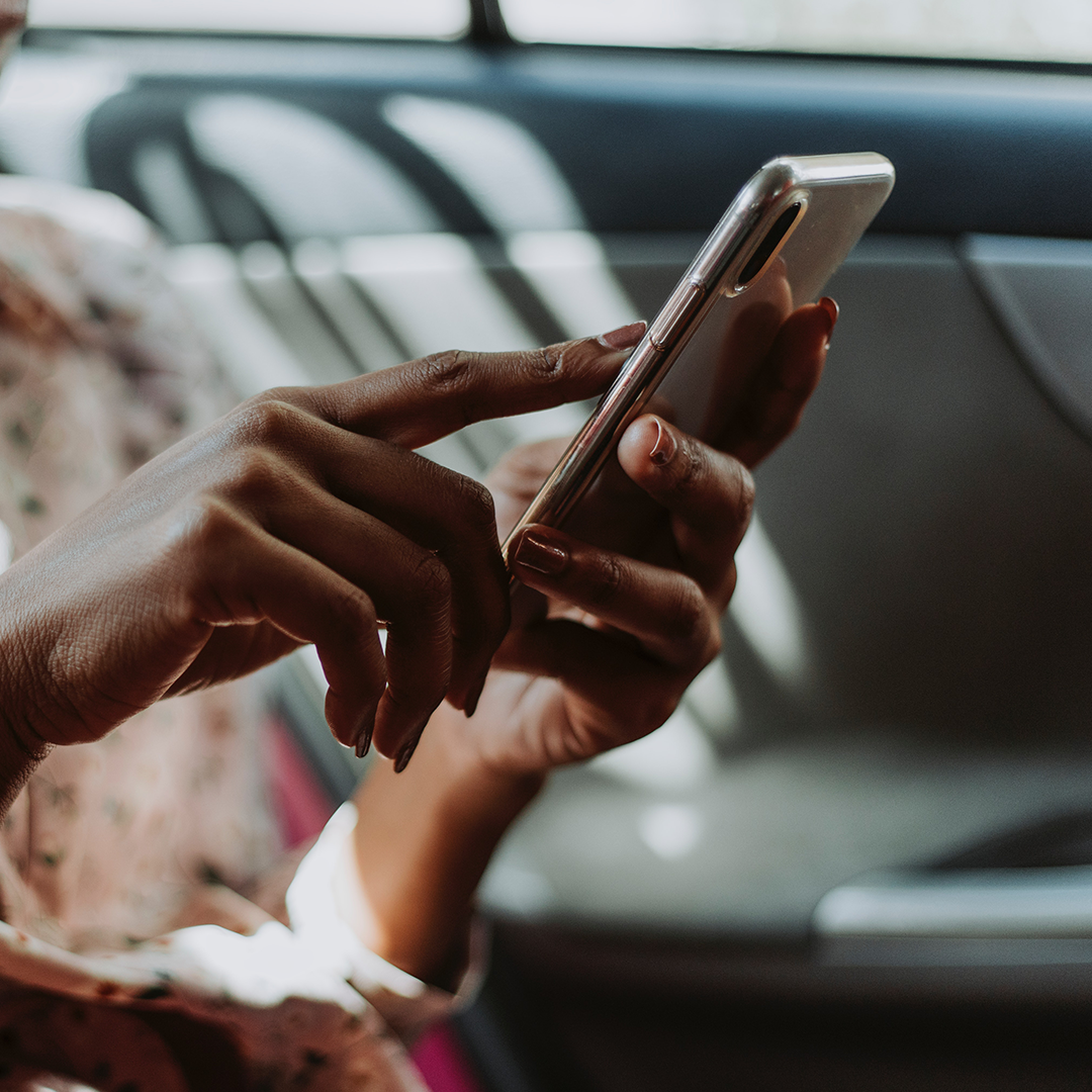 hands using smartphone