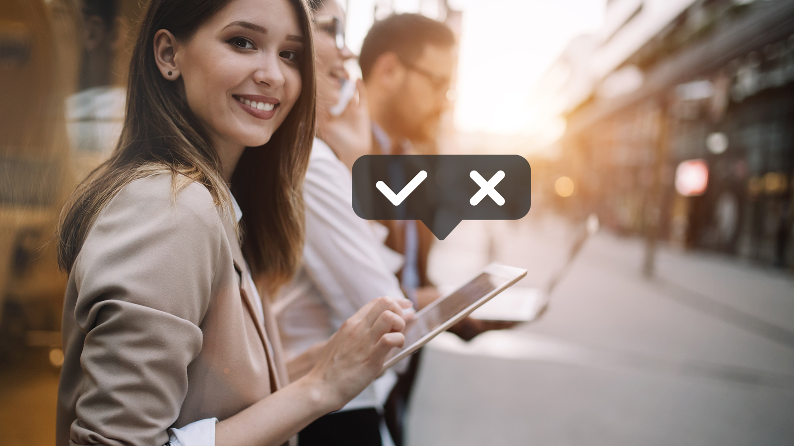 Young Business woman uses Compliance Training