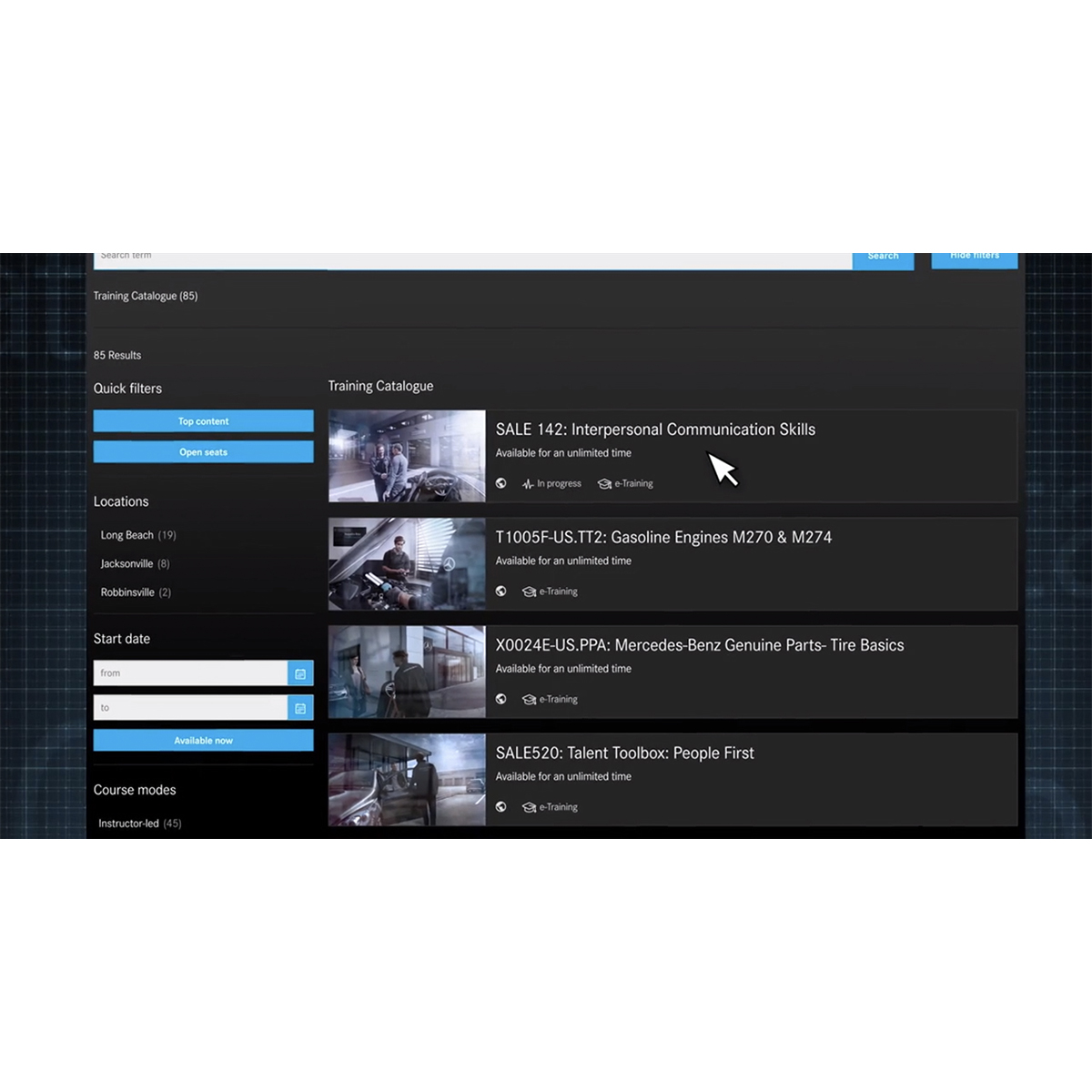 first impressions UI