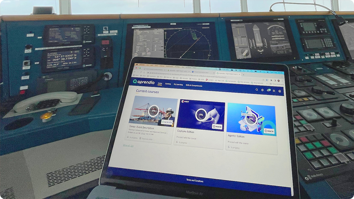 screenshot of aprendio training in action