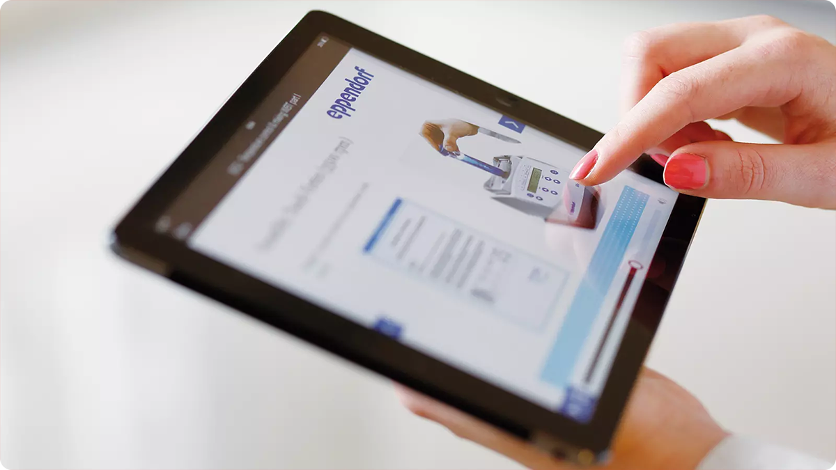 screenshot from eppendorf content training