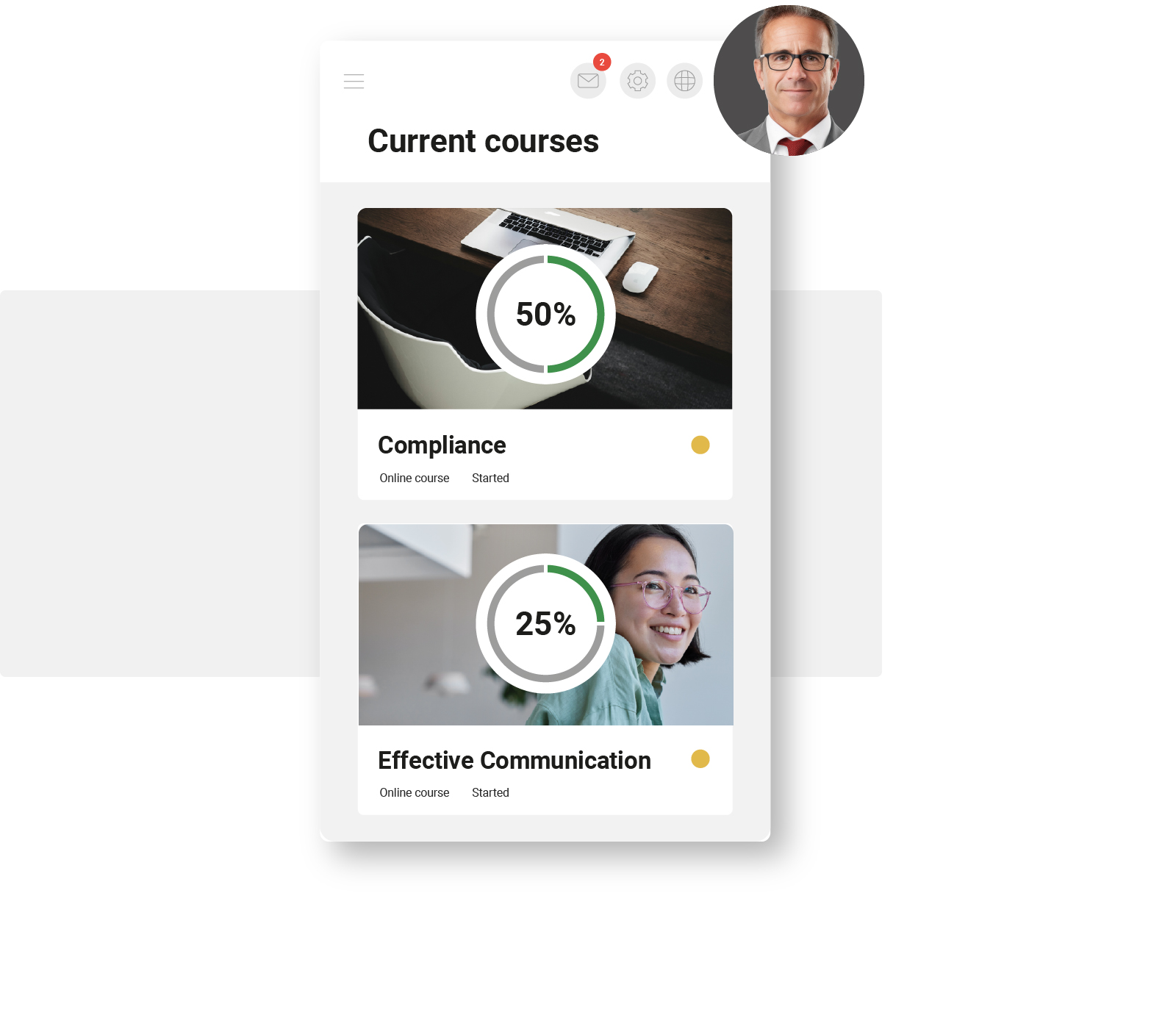 The learning management system LMS for enterprise: courses